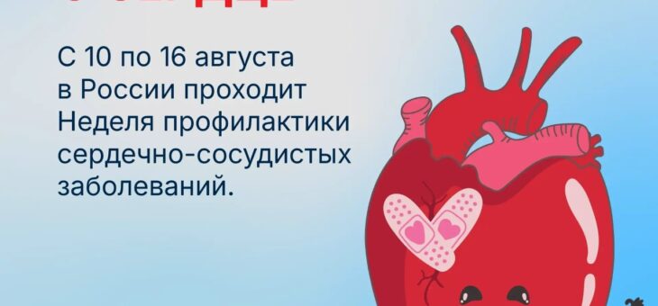 С 10 по 16 августа в России — Неделя профилактики сердечно‑сосудистых заболеваний